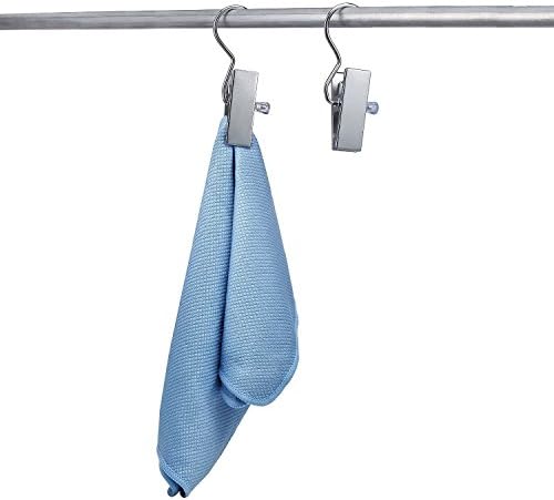 Dotopwhj 6 Pack Metal Clips Hanger Holder with Hooks Clothes Laundry Clothing Air Dry Hanging Boot Organizer