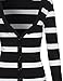 MBE Women's Women's Basic Striped Button-Down Cardigan