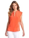 BCBGMAXAZRIA Womens Addison Sleeveless Blouse
