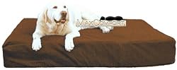 The original Max Comfort&reg; memory foam dog bed. World's Best TM dog beds. Giant 4"x48"x60" Buckskin Microfiber