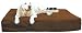 The original Max Comfort&reg; memory foam dog bed. World's Best TM dog beds. Giant 4"x48"x60" Buckskin Microfiber