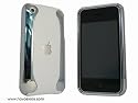 iPhone 3G/3GS Silver Chrome & White Hard Case "Flux"