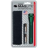 Eigenschaften Mag-Lite M2A39H / Mag-Lite M2A39HE Mini Maglite AA dunkel-grün inkl. 2 Mignon-Batterien und Nylonholster