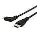 CableCreation Mini HDMI to HDMI Coiled Cable, 5 Feet Coiled 90 Degree Right Angle Mini-HDMI Male to HDMI Male Converter Cable, Support 1080P Full HD, 3D, 1.6M, Black