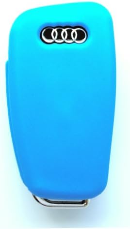Remote Flip Key FOB keyless entry transmitter silicone case cover AUDI LIGHT BLUE