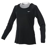 NIKE（ナイキ） トレーニングアパレル レディース DRI－FIT ファブリックミックス フーディ L／Sトップ ブラック