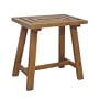 Elite Home Fashions Tiki Collection Rubber Wood Stool, Natural