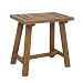 Elite Home Fashions Tiki Collection Rubber and Teak Stool, Natural