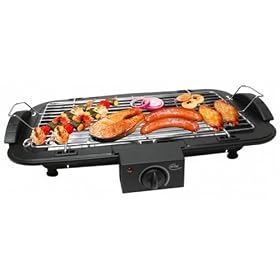 Elta Germany EG104 Electric design Table Grill * Large chromed grilling surface 40 x 22 cm