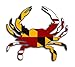 Maryland Flag Crab Sticker