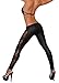 asoidchi Womens Black Leggings Lace Shiny Gothic Look Pants Jeggings Tights