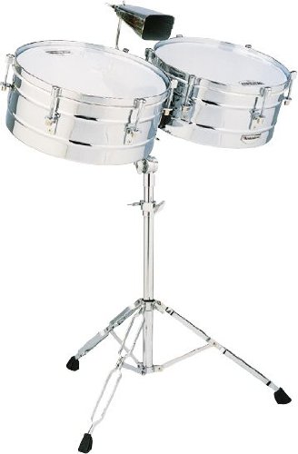Latin Percussion M257 Matador Series 14 and 15 Steel Shell Timbales Set