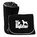 Polar Fleece Scarf Black  The Dogfather Cane Corso Embroidery  Dog