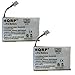 HQRP TWO Headset Batteries compatible with Plantronics CS351 / CS-351, CS351N / CS-351N, CS351V / CS-351V, CS361 / CS-361, CS361N / CS-361N plus Coaster