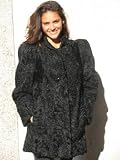 BLACK PERSIAN LAMB FUR JACKET sz4/6 #3143