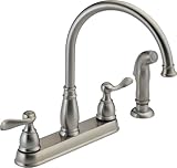 IMAGE OF Delta Foundations 21996LF-SS Two Handle Kitchen Faucet with spray, Stainless