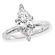 0.33 ct. H - SI2 Marquise Cut Diamond Solitaire Engagement Ring (White or Yellow Gold)