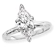 0.23 ct. F - SI3 Marquise Cut Diamond Solitaire Engagement Ring (White or Yellow Gold)