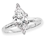 0.25 ct. I - SI1 Marquise Cut Diamond Solitaire Engagement Ring (White or Yellow Gold)