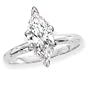 0.23 ct. E - VS2 Marquise Cut Diamond Solitaire Ring (White or Yellow Gold)