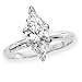Jewelry : 0.61 ct. H - I1 Marquise Cut Diamond Solitaire Ring (White or Yellow Gold)