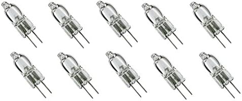 12Vmonster G4 Bulb 12V Halogen Low Voltage Lighting Replacements CLEAR COOL WHITE 5500K Mimics Xenon Illumination Pendant Landscape Desk Standing Table Outdoor Garden DC Lamp 10W 10 Watt RV 10 Pack