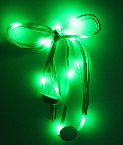 Outstanding Household No Tie Nylon Shoelaces by Lit with 3 Modes in 6 Colors for Running Gear Accessories&amp;Party Hip-hop Danceing, Shoe Laces for Athletic,Fitness Exercise Equipment(Green)