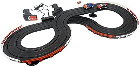 World of Wheels 1:64 Scale Slot Race Track, Black/Blue