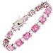 Eleanor's Princess Pink Sapphire CZ Bracelet