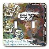 Londons Times Funny Food Coffee other Digestibles - Funniest Cartoon But Covered With Coffee - Light Switch Covers - double toggle switch