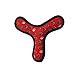 TUFFY - World's Tuffest Soft Dog Toy -Ultimate Boomerang-Squeakers-Multiple Layers.Made Durable, Strong & Tough.Interactive Play(Tug, Toss & Fetch).Machine Washable & Floats (Regular, Red Paw)