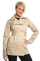 "VILA" DAMEN REGENMANTEL REGENJACKE AUS BAUMWOLLE, BEIGE