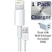 Beam Electronics 8-Pin Lightning Connector to USB Charging Cable for iPhone 6, 6 Plus, 5, 5S, 5C, iPad Mini, iPad Air, iPod Nano and iPod Touch with Dual USB wall charger