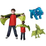 Dinosaur Train Plush Tank and Tiny with Dress Up Pteranodon Wings Set of 3 Items