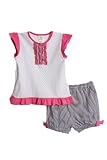 NWT Absorba Toddler Girls 2 pc pink and black shorts set
