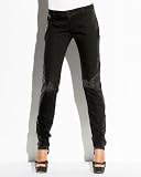 bebe Leatherette Trim Moto Jean - PETITE