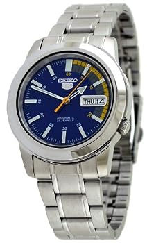 Seiko 5 #SNKK27 Men's Stainless Steel Blue Dial Self Winding Automatic Watch