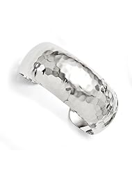 Leslies Sterling Silver Polished Hammered Slip-on Bangle