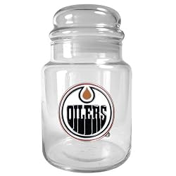 Edmonton Oilers NHL 31oz Glass Candy Jar by Great American Products