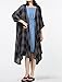Mordenmiss Women's New Loose Thin Garb Drape Open Front Cardigan L Black Plaid