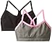 Jockey Big Girls' Black Grey 2 Pack Seamless Performance Crop Top