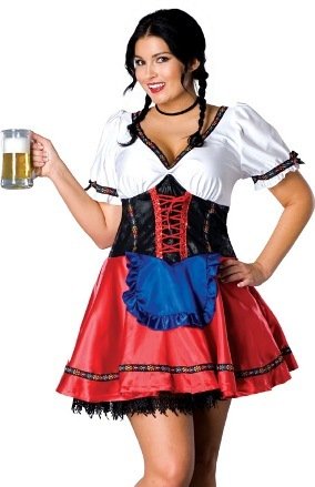 Sexy Adult Womens Halloween Plus Size Costumes German Oktoberfest Beer Maid Girl Costume Theme Party Outfit