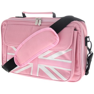 A patriotic bag with a baby Pink twist!This laptop bag is fun, stylish and has plenty of room for all your accessories, paperwork and writing implements,