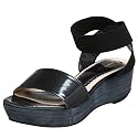 ALL BLACK Women's 70103 Cork Strap Wedge,Navy,36 EU (US Women's 6 M)