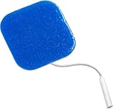 1 pk of 4 Superior Silver Blue-gel Square Electrodes for Sensitive Skin (2 x2 )
