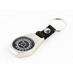 Huntington CC-01 kleiner Kompass im stabilem Geh�use aus geb�rstetem Stahl, professionell fl�ssigkeitsged�mpft im Metallgeh�use K30T