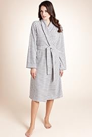 Per Una Cotton Rich Striped Towelling Dressing Gown