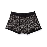 (ブラウンバニー)Brown Bunny LEOPARD BOXER PANTS ブラック(119) 21（M）