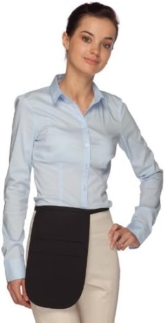 DayStar 152 Money Pouch Apron w/Attached Tie Belt - Black - 12"L X 7"W