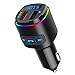 (Upgraded Version) Bluetooth FM Transmitter for Car, QC3.0 Charging, Dual USB Ports, 7 Color RGB LED Backlit Bluetooth Car Adapter, Support Siri Google Assitant, U Disk, SD Card, Hands-Free Car Kit